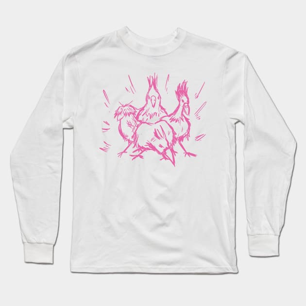 The Bad Birds (Pink) Long Sleeve T-Shirt by Birpy20